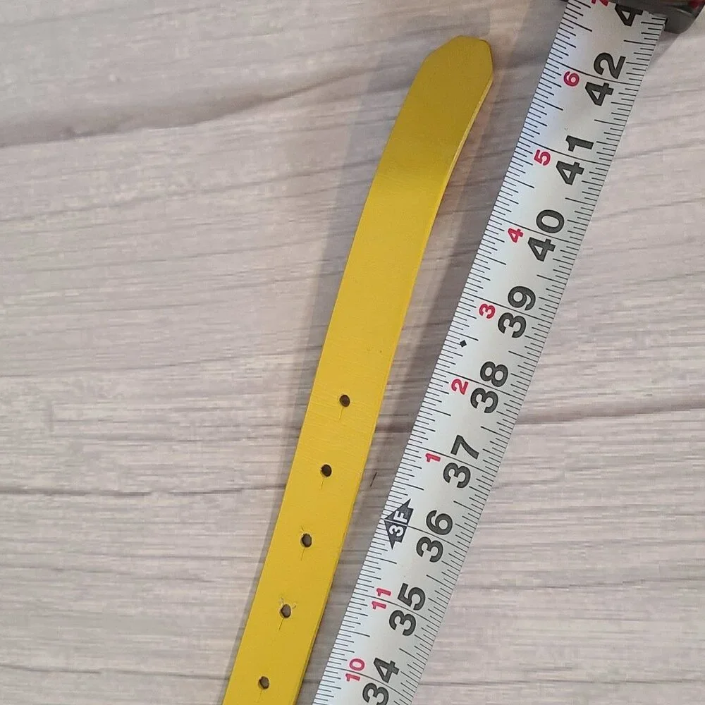 Rudolf Dassler Schuhfabrik Puma Leather Yellow Belt Hard To Find Medium 90cm